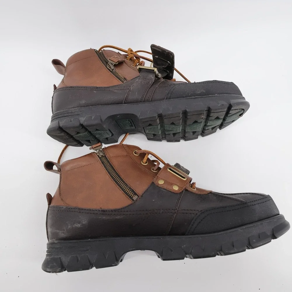 Polo Ralph Lauren Allendale II Duck Boots Brown Mens 14 FLAWS